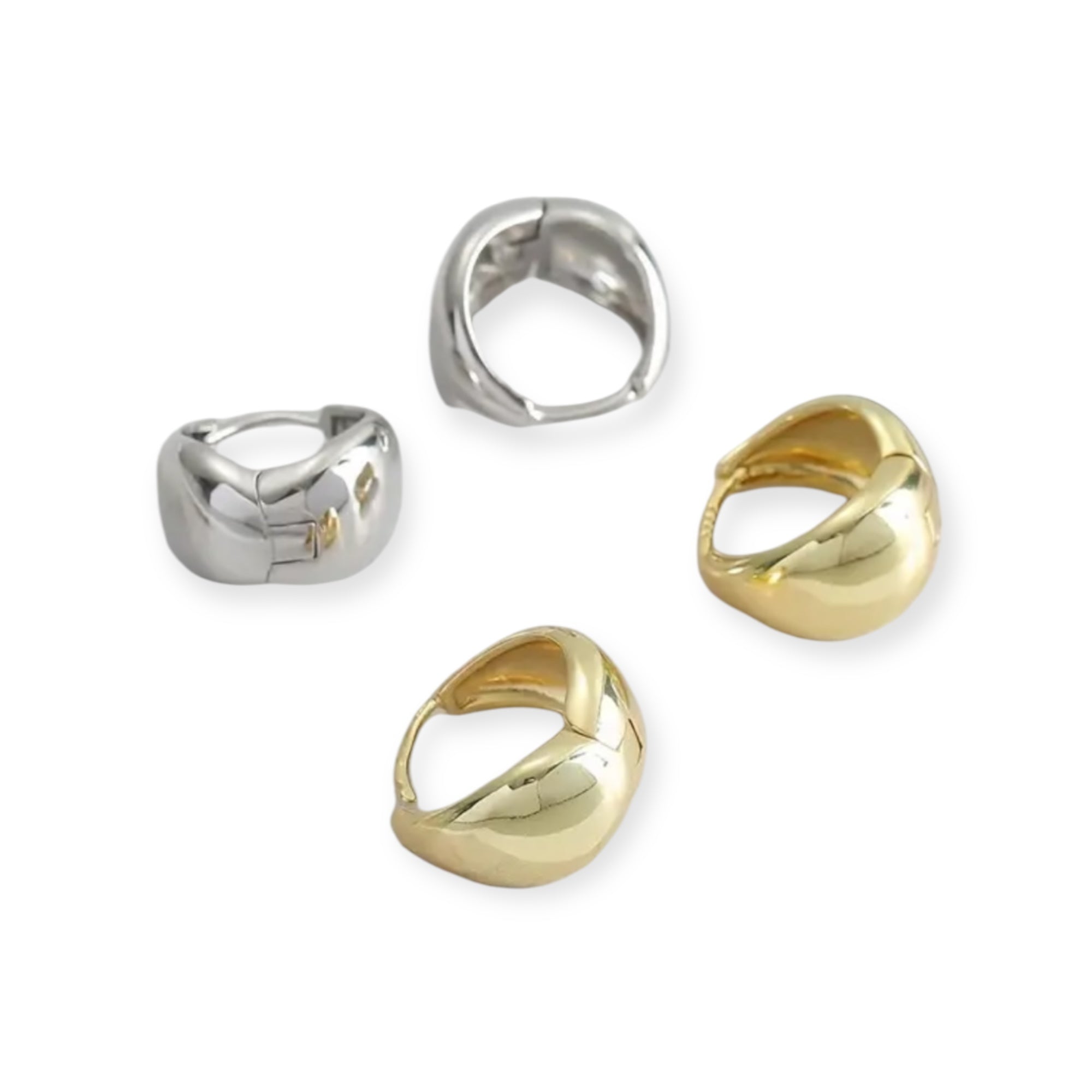 Goldene Edle 925 Sterling Silber Ohrstecker